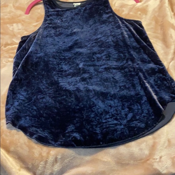 Navy velvet tank - Picture 3 of 4
